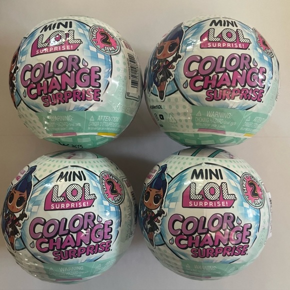 NWT set of 4 L.O.L surprise! Mini color changing  balls season 2 - Picture 1 of 10